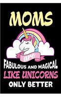 Moms Are Fabulous and Magical Like Unicorns Only Better