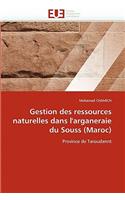 Gestion Des Ressources Naturelles Dans l''arganeraie Du Souss (Maroc): (Omn.Univ.Europ.)