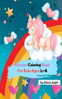 Unicorn coloring book for kids ages 4-8