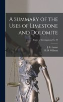 A Summary of the Uses of Limestone and Dolomite; Report of Investigations No. 49