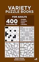 Variety Puzzle Books for Adults - 400 Hard Puzzles 9x9