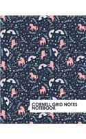 Cornell Grid Notes Notebook: Unicorns and Rainbows Grid Notebook Supports a Proven Way to Improve Study and Information Retention.(1 Cornell Grid Notes Notebook)