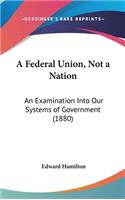 A Federal Union, Not a Nation: An Examination Into Our Systems of Government (1880)