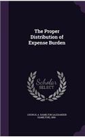 The Proper Distribution of Expense Burden: (English)