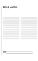 5 String Tablature
