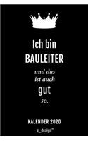Kalender 2020 für Bauleiter