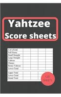 Yahtzee Scores Sheets