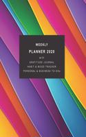 Weekly Planner 2020 with Gratitude Journal, Habit & Mood Tracker, Personal & Business TO-DOs: Personal and Work Sections to Organize Your Days for Success (SIMPLE COVER DESIGN IN RAINBOW COLORS)
