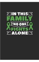 In This Family No One Fights Alone: Blank Lined Notebook (6" x 9" - 120 pages) Liver Cancer Awareness Themed Notebook for Daily Journal, Diary, and Gift