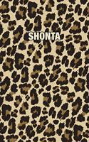 Shonta: Personalized Notebook - Leopard Print (Animal Pattern). Blank College Ruled (Lined) Journal for Notes, Journaling, Diary Writing. Wildlife Theme Des