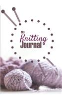 My knitting journal: Keep track of your knitting, knitting project planner for beginner or expert Up To 60 Knitting Projects 125 pages, 7x10 Paperback On the cover: yarn