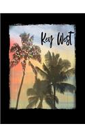 Key West: Florida Christmas Notebook With Lined College Ruled Paper For Taking Notes. Stylish Tropical Travel Journal Diary 8.5 x 11 Inch Soft Cover. For Home