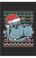 Ugly Christmas - Hippo: Blank Lined Notebook - Journal for Ugly Christmas Gift And New Year Gift Idea