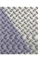 Planner: Stylish Silver Metal Print with Lavender Triangle- Universal 12 Month - 1 Year No Date Undated Non dated Daily Weekly Monthly Business Planner- Cale(1 Textured Planner)