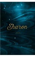 Sharon Journal: Personalized Name Journal or Diary Notebook For Women To Write In, Gold Plated Name (Gift Journal)