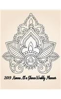 2019 Henna at a Glance Weekly Planner
