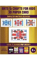 Simple Cut and Paste Activities (Arts and Crafts for kids - 3D Paper Cars)