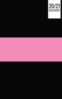 Kalender 20/21: Terminplaner Von Juli 20 Bis Dezember 21 / 1 Woche 2 Seiten / Wochenplaner Cover In Schwarz Pink