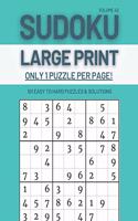 Sudoku Large Print - Only 1 Puzzle Per Page! - 101 Easy to Hard Puzzles & Solutions Volume 42: Sudoku Puzzles for Adults