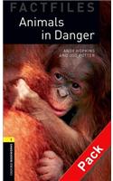 Oxford Bookworms Library Factfiles: Level 1:: Animals in Danger audio CD pack