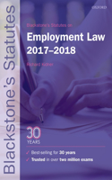 Blackstone's Statutes on Employment Law 2017-2018