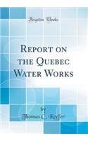 Report on the Quebec Water Works (Classic Reprint)