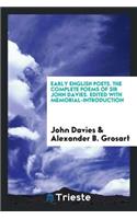 The Complete Poems of Sir John Davies