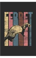 Ferret Retro: Ferrets Notebook, Graph Paper (6 x 9 - 120 pages) Animal Themed Notebook for Daily Journal, Diary, and Gift