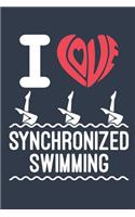 I Love Synchronized Swimming: Synchronized Swimming Journal, Blank Paperback Notebook For Synchronized Swimmer To Write In, 150 pages, college ruled