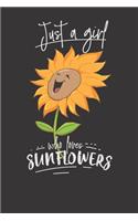 Notebook: Sunflower Florist Floral Flower Sunshine Gift Dot Grid 6x9 120 Pages Journal