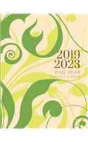 2019-2023 Five Year Planner Fern Leaves Goals Monthly Schedule Organizer: 60 Months Calendar; Agenda Appointment Diary Journal With Address Book, Password Log, Notes, Julian Dates & Inspirational Quotes