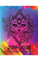 2019-2023 Five Year Monthly Planner: Magic Cat Calendar 8.5x11 144 Pages