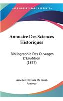 Annuaire Des Sciences Historiques