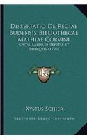 Dissertatio De Regiae Budensis Bibliothecae Mathiae Corvini
