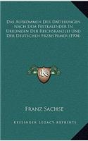 Aufkommen Der Datierungen Nach Dem Festkalender In Urkunden Der Reichskanzlei Und Der Deutschen Erzbistumer (1904)