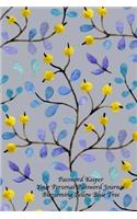 Password Keeper Your Personal Password Journal Blossoming Yellow Blue Tree