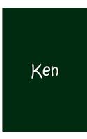 Ken - Green Notebook / Journal / Blank Lined Pages / Quality Soft Matte Cover: An Ethi Pike Collectible