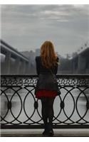 Standing on a Bridge on a Cloudy Autumn Day Watching the River go By Journal: 150 Page Lined Notebook/Diary