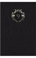 Monogram "9" Any Day Planner Notebook