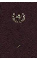 Monogram Sagittarius Notebook: Blank Diary Journal Log Notebook(77 Monogram Maroon 150 Lined)