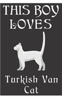 This Boy Loves Turkish Van Cat Notebook