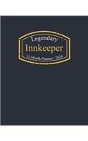 Legendary Innkeeper, 12 Month Planner 2020: A classy black and gold Monthly & Weekly Planner January - December 2020