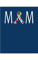 Mom: Autism Awareness Gift 2020 Monthly Planner 8" x 10" 110 pages