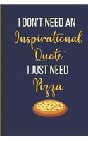 I Don't Need An Inspirational Quote I Just Need Pizza
