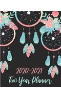 2020-2021 Two Year Planner: Beauty Dreamcatcher, 24 Months Planner Calendar January 2020 to December 2021 Track And To Do List Schedule Agenda Organizer With Holidays and inspi