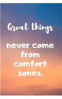 Great things never come from comfort zones.