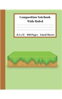 Composition Notebook Wide Ruled Lined Sheets