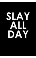 Slay All Day: Hangman Puzzles Mini Game Clever Kids 110 Lined Pages 6 X 9 In 15.24 X 22.86 Cm Single Player Funny Great Gift