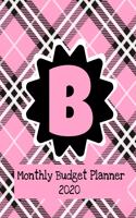Monthly Budget Planner 2020
