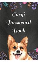 Corgi Password Book with Tabs: (Large Print) With Funny "What My Corgi Might Say If It Could Talk" Quotes on Random Pages